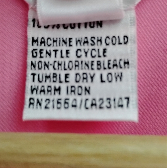 Talbots Womens Pink Wrinkle Resistant Button Up Blouse Size 12 Career - Picture 6 of 6